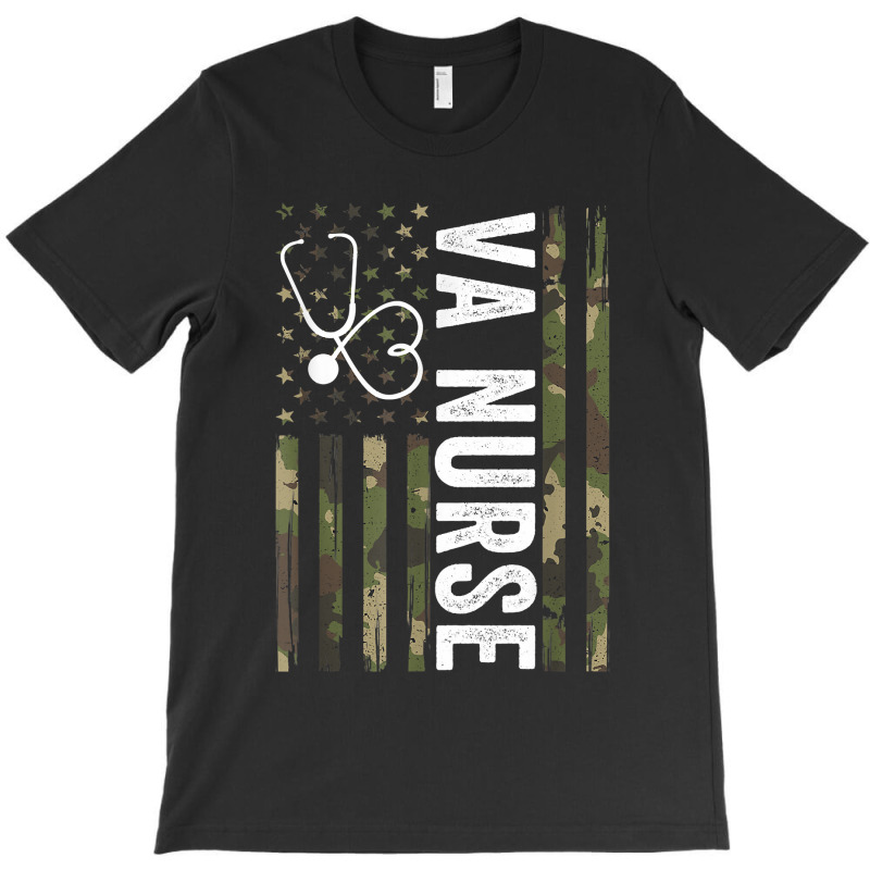 Va Nurse Camouflage American Flag Patriotic Medical Workers T-shirt | Artistshot