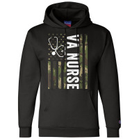 Va Nurse Camouflage American Flag Patriotic Medical Workers Champion Hoodie | Artistshot