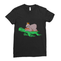 Sloth Turtle Snail Funny Running Slow, Sloth Turtle Snail, Running Slo Ladies Fitted T-shirt | Artistshot