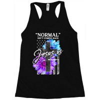 Normal Isn't Coming Back But Jesus Is Revelation 14 Usa Flag Racerback Tank | Artistshot