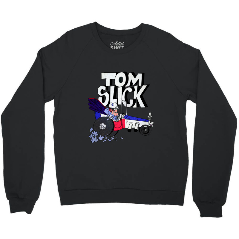 Tribute To Jay Ward Cartoons Tom Slick In The Thunderbolt Grease Slapp Crewneck Sweatshirt | Artistshot