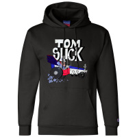 Tribute To Jay Ward Cartoons Tom Slick In The Thunderbolt Grease Slapp Champion Hoodie | Artistshot