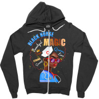 Womens Magic Black Nurse Melanin Black Pride Nurses Day Zipper Hoodie | Artistshot