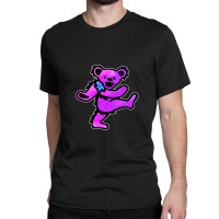 Pink Grateful Dancing Hippie Classic Rock Dead Bear Classic T-shirt | Artistshot