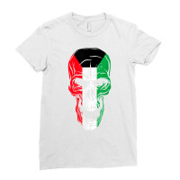 Kuwait Flag Colours Skull T Shirt Ladies Fitted T-shirt | Artistshot