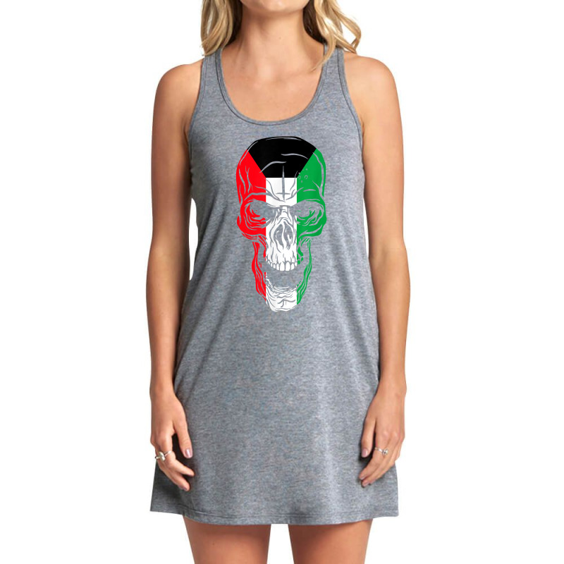 Kuwait Flag Colours Skull T Shirt Tank Dress by cm-arts | Artistshot