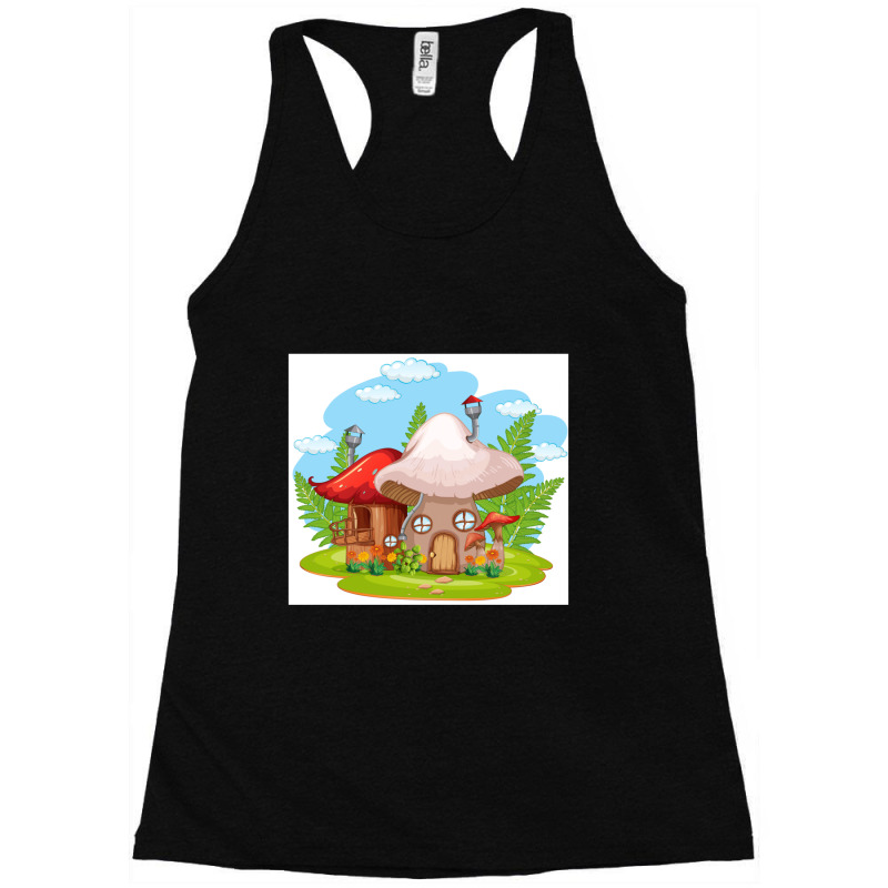 Isolated-fantasy-mushroom-house-- Racerback Tank by RobinIntorcia | Artistshot