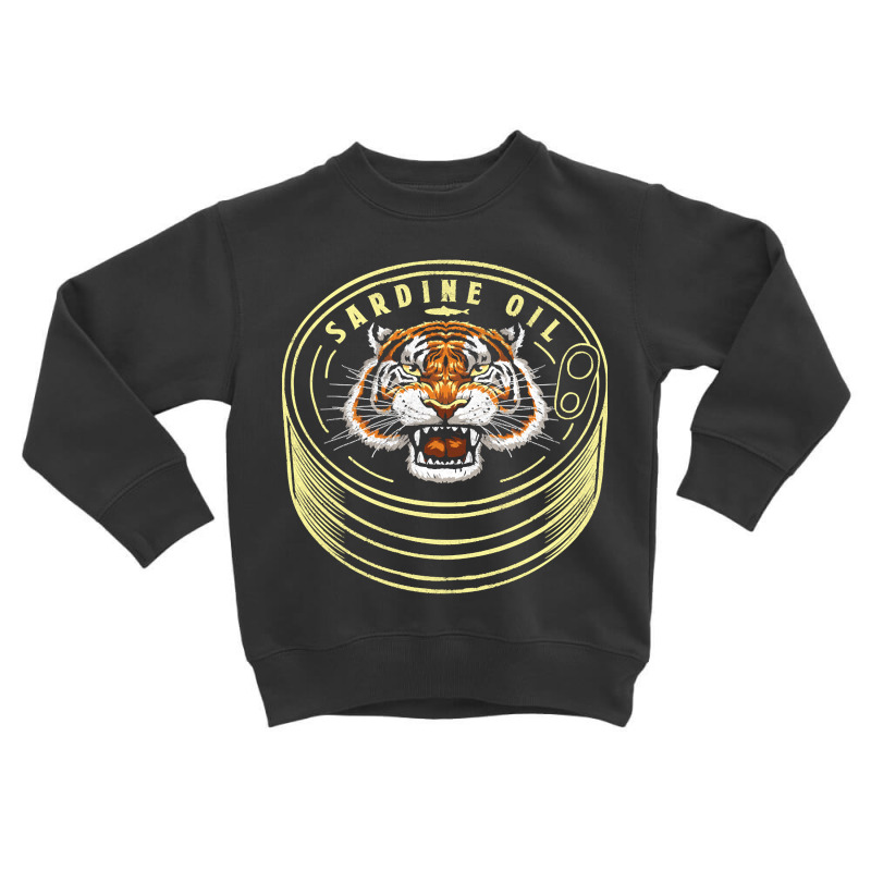 Tiger Head Sardine Oil Can, The Tiger's Head, Tiger's Skull, Tiger's F Toddler Sweatshirt | Artistshot