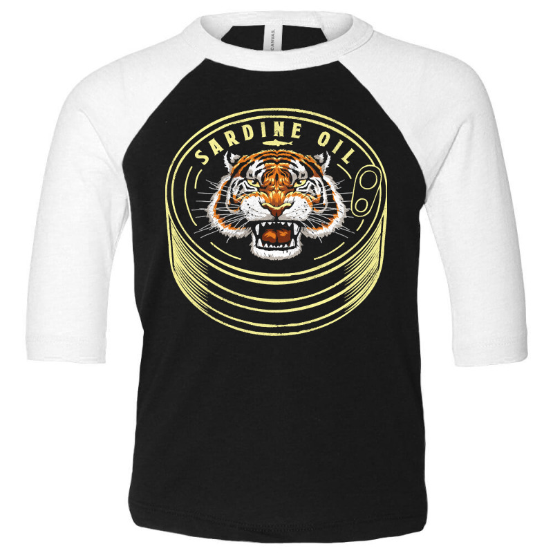 Tiger Head Sardine Oil Can, The Tiger's Head, Tiger's Skull, Tiger's F Toddler 3/4 Sleeve Tee | Artistshot