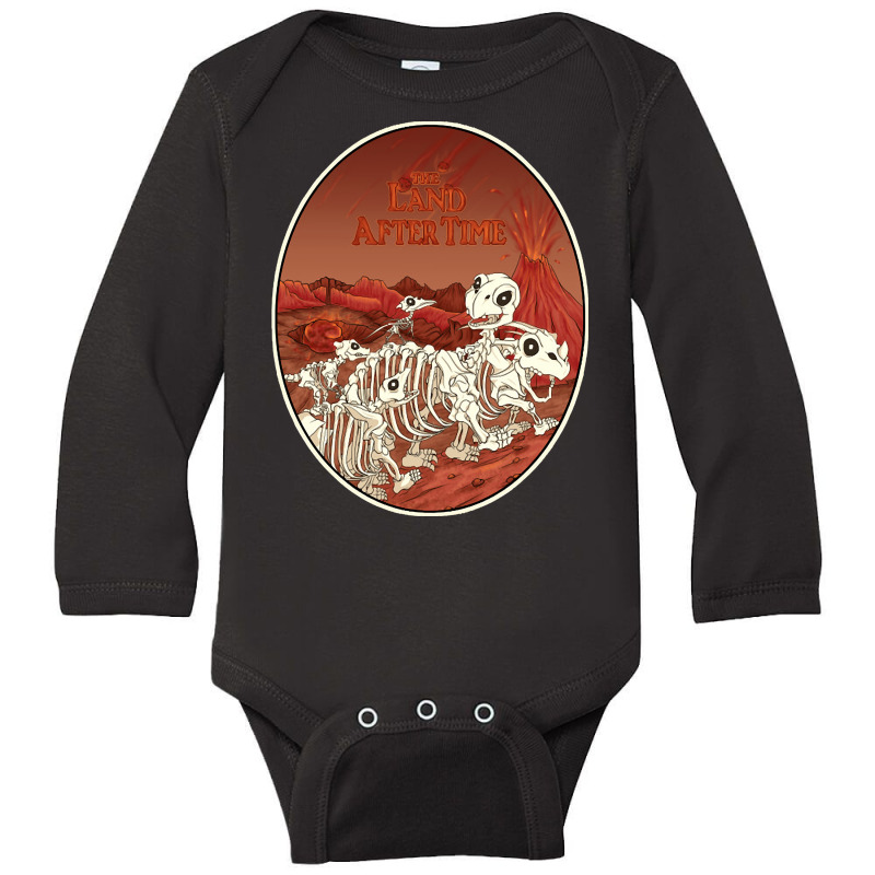 The Land After Time, The Land After Damaging Time, The Smouldering Lan Long Sleeve Baby Bodysuit | Artistshot