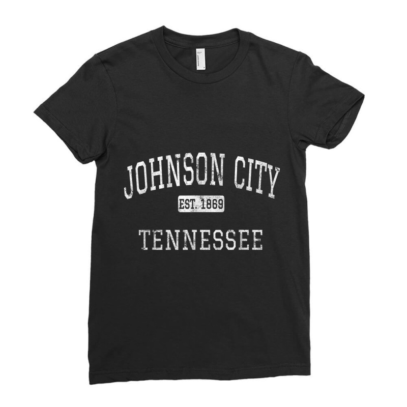 Johnson City Tennessee Tn Vintage T Shirt Ladies Fitted T-Shirt by cm-arts | Artistshot