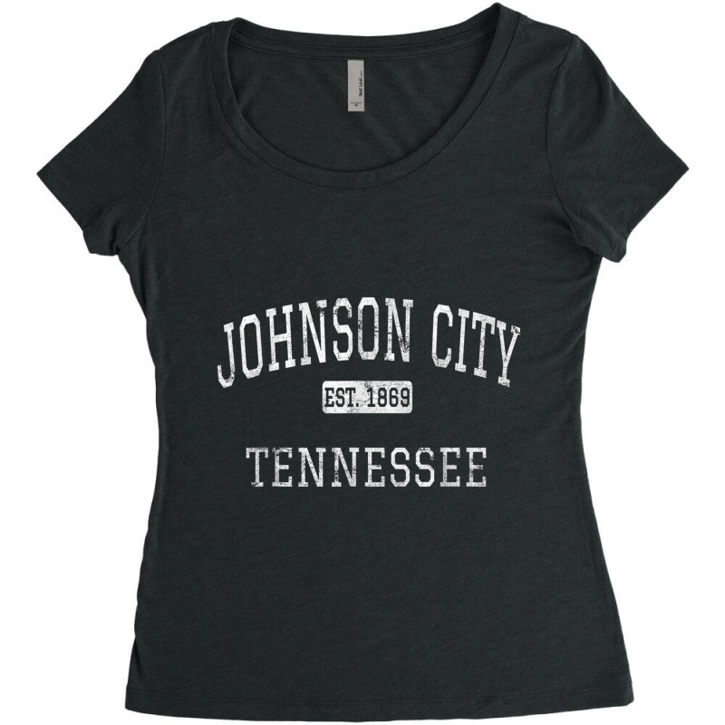 Johnson City Tennessee Tn Vintage T Shirt Women's Triblend Scoop T-shirt by cm-arts | Artistshot