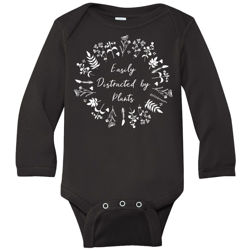 Easily Distracted By Plants Garden Herbalist Long Sleeve T Shirt Long Sleeve Baby Bodysuit by cm-arts | Artistshot