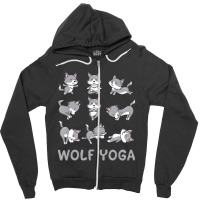 Wolf Yoga Wolf Yoga Pose Meditation Men Women Kids Zipper Hoodie | Artistshot