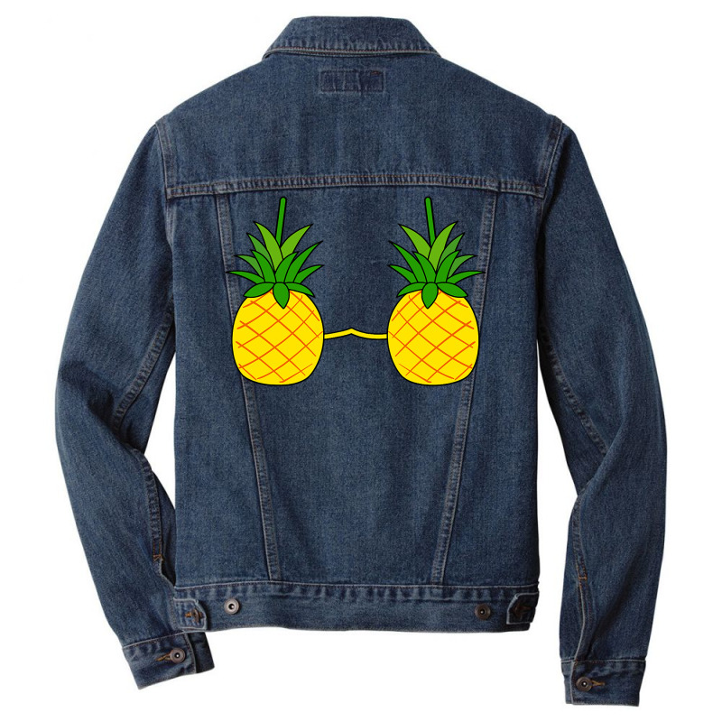 Pineapple Bra Costume Cute Easy Fruit Halloween Gift Men Denim Jacket | Artistshot