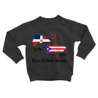 Half Puerto Rican Half Dominican Flag Map Combined Pr Rd T Shirt Toddler Sweatshirt | Artistshot