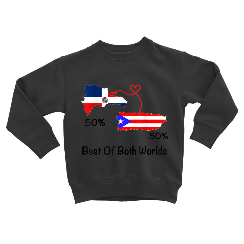 Half Puerto Rican Half Dominican Flag Map Combined Pr Rd T Shirt Toddler Sweatshirt by cm-arts | Artistshot