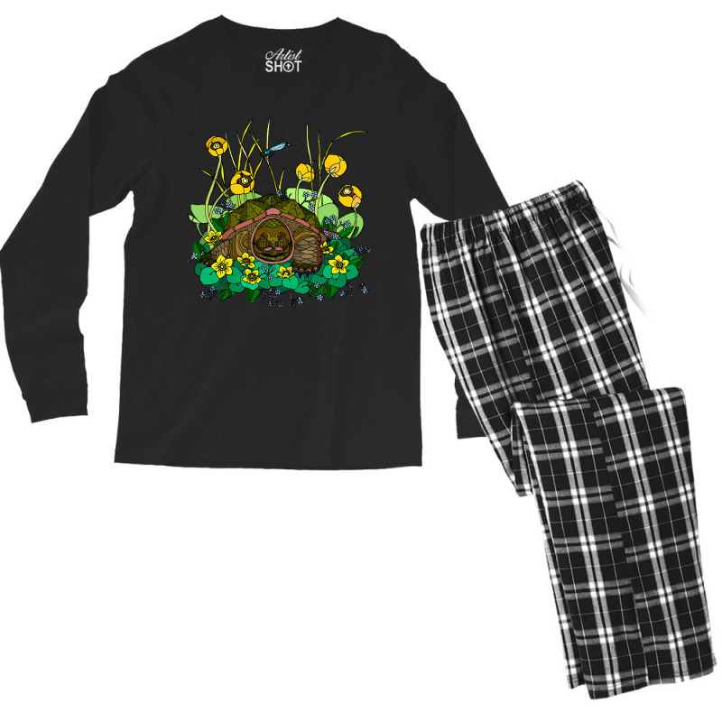 Snapping Turtle, Snapping Turtle Vintage, Snapping Turtle Art, Animal, Men's Long Sleeve Pajama Set | Artistshot