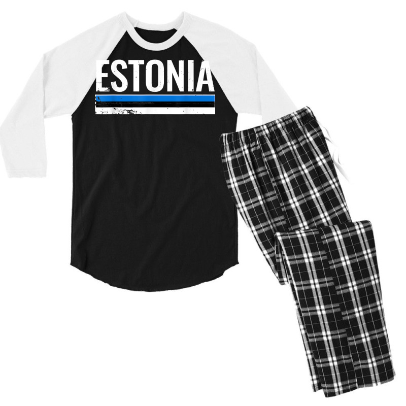 Estonia Proud Estonian Flag T Shirt Men's 3/4 Sleeve Pajama Set | Artistshot