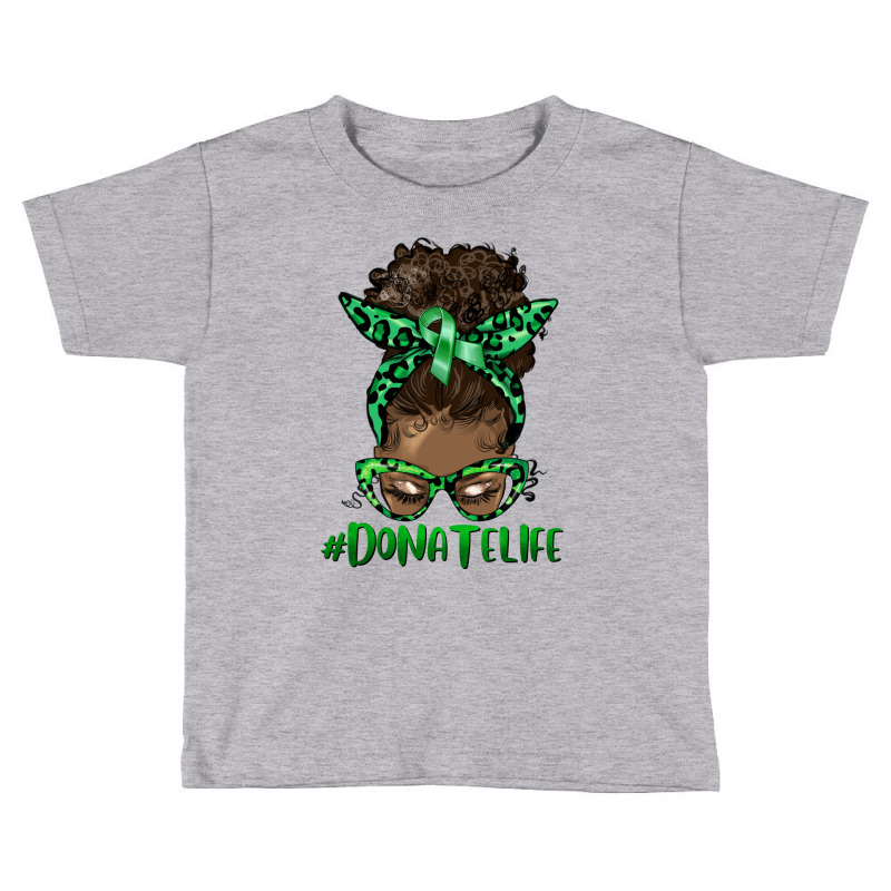 Afro Messy Bun Donate Life Toddler T-shirt by HRA Design Shop | Artistshot