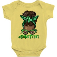 Afro Messy Bun Donate Life Baby Bodysuit | Artistshot