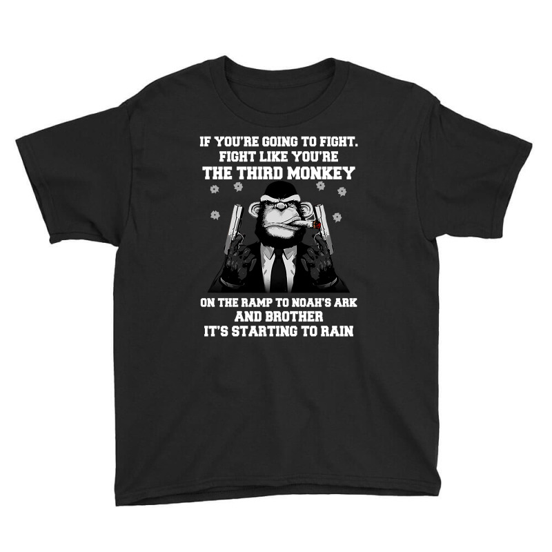 If You Re Going To Fight Fight Like You Re The Third Monkey Youth Tee by cm-arts | Artistshot