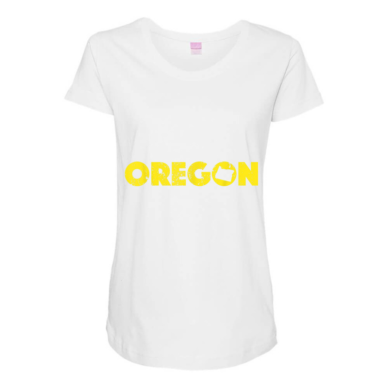 Home State Of Oregon Pride Eugene Or Green & Yellow S500072 Maternity Scoop Neck T-shirt by cm-arts | Artistshot