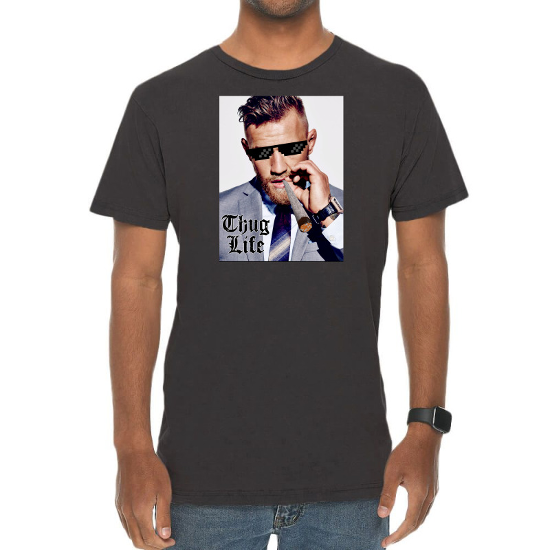 Conor Mcgregor Thug Life (baground Putih) Vintage T-shirt | Artistshot