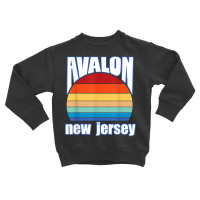 Avalon New Jersey Retro Sunset Nj Summer Beach Vacation T Shirt Toddler Sweatshirt | Artistshot