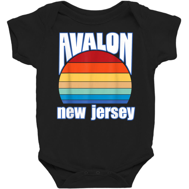 Avalon New Jersey Retro Sunset Nj Summer Beach Vacation T Shirt Baby Bodysuit | Artistshot