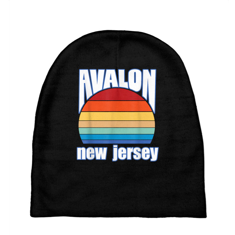 Avalon New Jersey Retro Sunset Nj Summer Beach Vacation T Shirt Baby Beanies | Artistshot