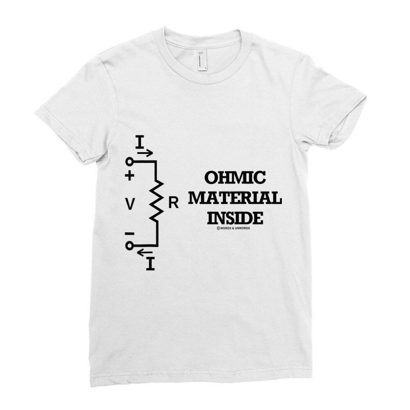 Ohmic Material Inside Physics Ohm's Law Geek Attitude Ladies Fitted T-Shirt by cm-arts | Artistshot