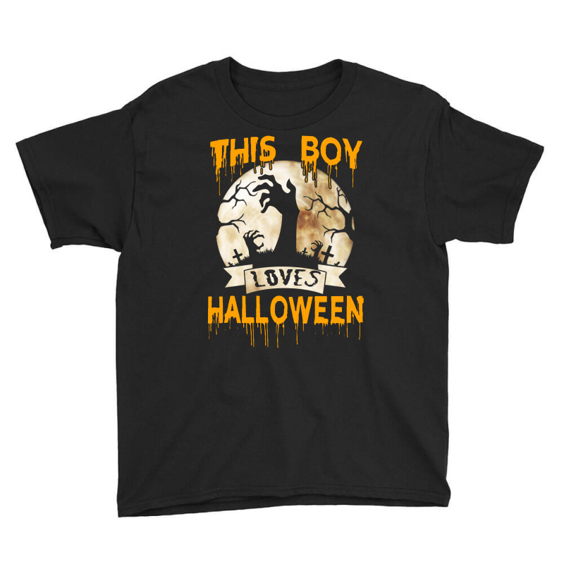 Halloween Costume This Boy Loves Halloween Youth Tee | Artistshot