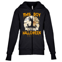 Halloween Costume This Boy Loves Halloween Youth Zipper Hoodie | Artistshot