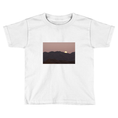 Full Moon Over Mountain Ranges Toddler T-shirt Designed By Centaureablues