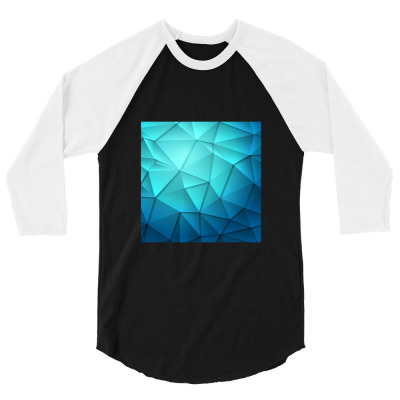 Geometry Polygon Pattern 3/4 Sleeve Shirt Designed By Centaureablues