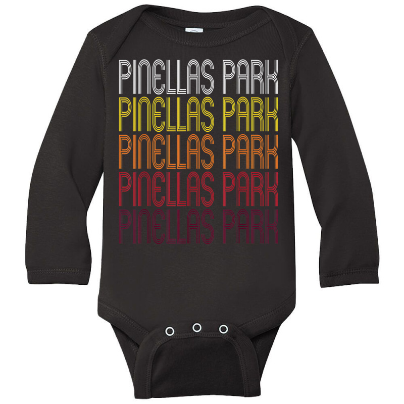 Pinellas Park, Fl  Vintage Style Florida T Shirt Long Sleeve Baby Bodysuit | Artistshot