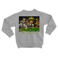 Dogs Playing Pool Art Work Puppies Snooker Pocket Billiards T Shirt Toddler Sweatshirt | Artistshot