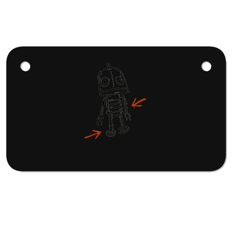 Josef Machinarium Thought Bubble Motorcycle License Plate | Artistshot