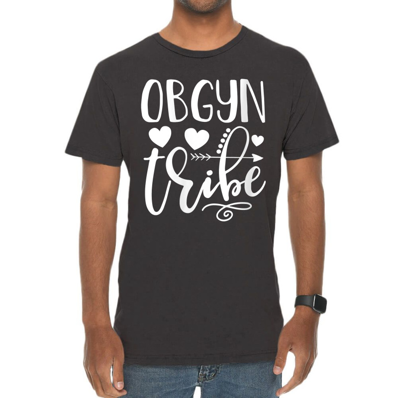 Womens Obgyn Tribe Funny Nurse Doctor Assistant Gynecology Ob Gift V-n Vintage T-shirt | Artistshot