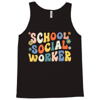 Groovy School Social Worker Coping Skills Back To School T Shirt Tank Top | Artistshot