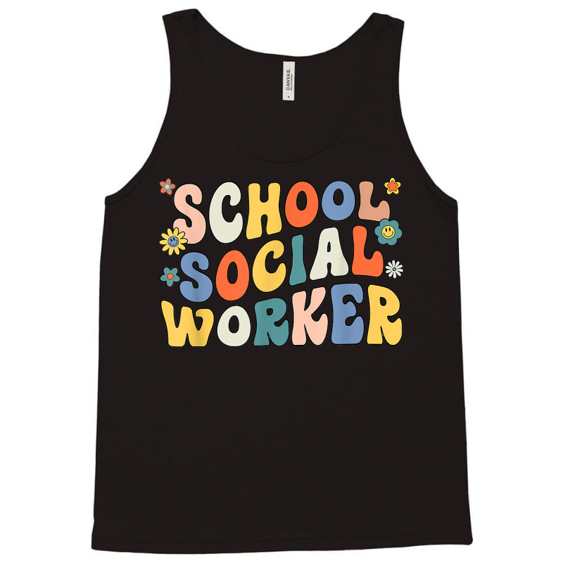 Groovy School Social Worker Coping Skills Back To School T Shirt Tank Top | Artistshot