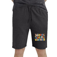 Groovy School Social Worker Coping Skills Back To School T Shirt Vintage Short | Artistshot