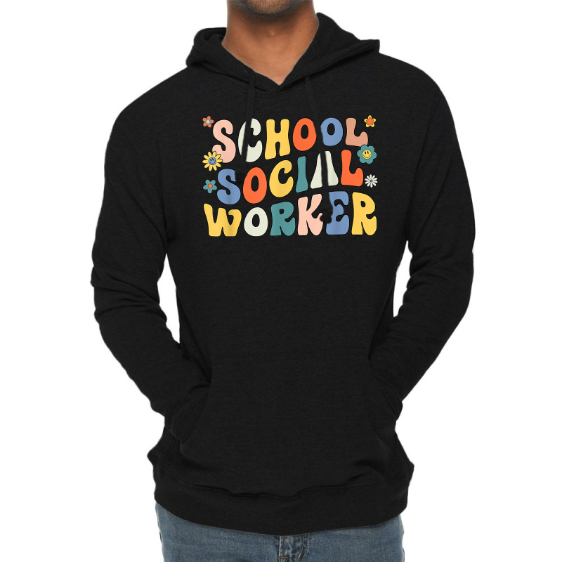 Groovy School Social Worker Coping Skills Back To School T Shirt Lightweight Hoodie | Artistshot