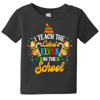 I Teach The Cutest Elves Workshop Funny Christmas Teacher T Shirt Baby Tee | Artistshot