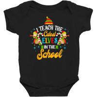 I Teach The Cutest Elves Workshop Funny Christmas Teacher T Shirt Baby Bodysuit | Artistshot