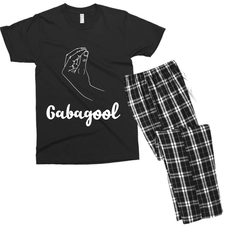 Gabagool Italian American Meat With Hand Sign Funny Design Men's T-shirt Pajama Set | Artistshot