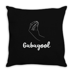 gabagool italian american meat with hand sign funny design Throw Pillow | Artistshot