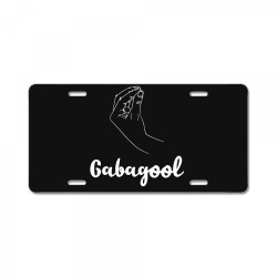 gabagool italian american meat with hand sign funny design License Plate | Artistshot