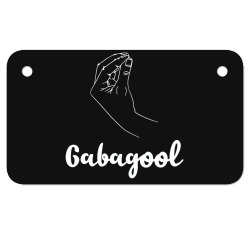 gabagool italian american meat with hand sign funny design Motorcycle License Plate | Artistshot